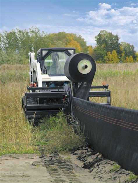 fencing attachments for skid steer|skid steer silt fence attachment.